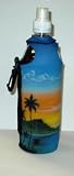 Diamond Head Print Neoprene Cooler with Water Bottle
