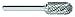 MA Ford 72085 4.8mm Cyl Radius End Miniature Carbide Bur SC-53M-D Double-cut