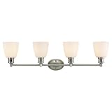Sea Gull 4 Light Century Wall/Bath Brushed Nickel