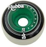 Hubba Rolling Stones Green Clear Core Skateboard Wheels - 51mm (set of 4)