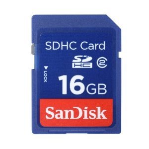 SanDisk 16GB SD HC memory card - (SDSDB-016G, bulk packaging)
