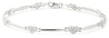 Image of 9ct White Gold AMB229023 Ladies 0.02ct Diamond Bracelet