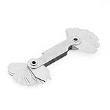 uxcell　半径ゲージ　ラジアスゲージ　半径測量ルーラー　R1-6.5mmダブルエンド　16リーフ　1個