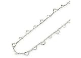 Search : Signature 16" Textured Open Heart Necklace STERLING SILVER