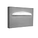 Hospeco Health Gards TSC-1 Half-Fold Stainless Steel Wall Mounted Capacity Toilet Seat Cover Dispenser