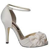 Nina Women's Electra Pump,Ivory Satin,7.5 M US