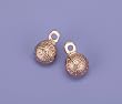 Single-Cut Embossed Brass Bells with Copper Polish-1.25"H-Dozen-BL019