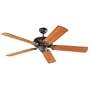 Sea Gull Lighting 1535-799 Celebrity Deluxe 52-Inch Five-Blade Ceiling Fan, Peppercorn with Maple Finish Blades