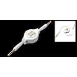 AUX Audio Cable 3.5MM White Jack For iPod/MP3/Zune/Car Audio