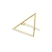 Lychee Girl Punk Hollow Out Moon Triangle Hairpin Clamps Gold Tone Triangle