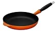 Le Creuset Cast Iron Satin Black Interior Frying Pan, Volcanic, 26 cm