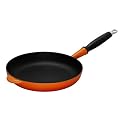 Le Creuset Cast Iron Satin Black Interior Frying Pan, Volcanic, 26 cm