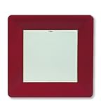 IMAGE OF Caspari Grosgrain Paper Salad/Dessert Plates, 8 Count, Red