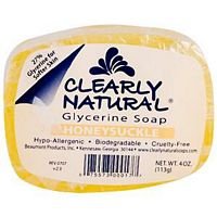 Clearly Natural Glycerine Soap Bar Honeysuckle - 4 Oz, 8 pack