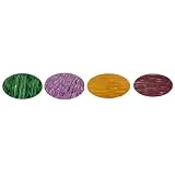 Piz-Zaz Hair Glimmer Tinsel 4 Color Set: Forest Green, Gold Rush, Cranberry, Violet Pearl + Hair Art PIn-Tail Comb