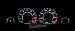 1990-1993 Acura Integra Black Reverse Gauges