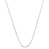 925 Sterling Silver 16 Inch Diamond-Cut Cable Chain