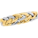 14K Two Tone Gold Hand Woven Band