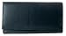 BLACK LEATHER WOMENS CLUTCH WALLET LADIES 8862