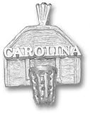 North Carolina Tar Heels Solid Sterling Silver ''CAROLINA'' Backboard Pendant