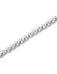 14K White Gold Diamond V Bracelet
