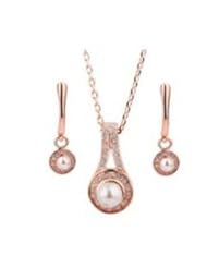 XiangGang ShaoGi 18k White Gold, Round Diamond Ball Fashion Sets, White And Baby Blue - 18 inch