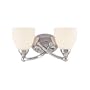 Minka Lavery Taylor 5842-77 Small Glass Reversible 2-LT 200w (7"H x 14"W) Vanity Lighting in Chrome