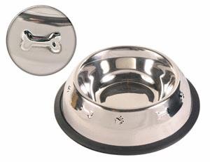 Trixie 24873 Napf mit Pr&auml;gung, 1,8 Liter/&oslash; 20 cm, edelstahl