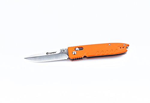 Ganzo G746 Tactical Folding Knife 440C Blade G10 Handle Axis Lock (Orange)
