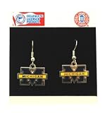 University Michigan Wolverine Earrings Stainless Steel