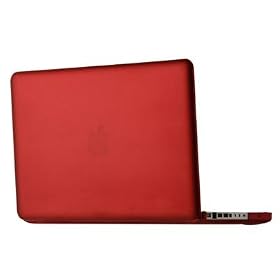 Speck Products MB15AU-SAT-RED 15-inch Aluminum Unibody/Black Keyboard See Thru Satin Soft Touch Hard Shell Case for MacBook (Red)