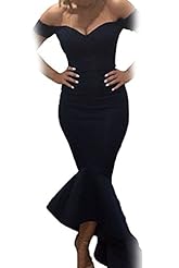 Sexy Fitted Peplum Jersey/Polyester/Spandex Mermaid Off the Shoulder Evening Dress/Party Dress 