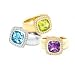 14k White Gold, Diamond & Blue Topaz Ring (3.14ctw)- Sizes 5-9