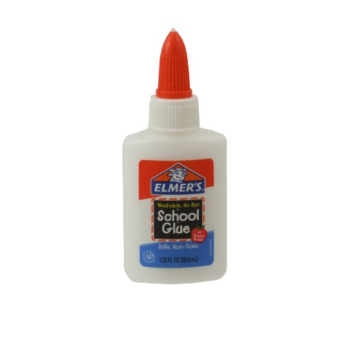 Elmer's Washable No-Run School Glue, 1.25 Ounces, White (E301)