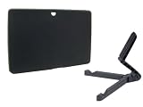 Arkon TAB-PBB Portable Fold Up Tablet Stand Bundle with Black Silicone Skin for BlackBerry PlayBook