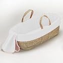 Classic Solid Moses Basket - color: White