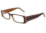 Funky Fashion Accessories - Women's Brown Jana C1 Brown Clear Lens Glasses - Comes with Hard Case & Cleaning cloth