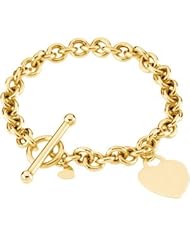 14K Yellow-Gold 6 mm Rolo Bracelet by US Gems