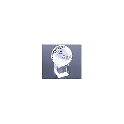 Hex Base Crystal Globe W/clear Base
