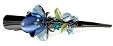 Blue Stone Flower Swarovski Alligator Clip