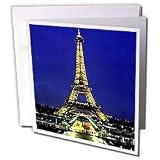 Vacation Spots - Eiffel Tower - Greeting Cards-12 Greeting Cards with envelopes