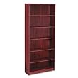 Laminate Bookcase with Radius Edge, 6 Shelf, 36w x 84h, Mahogany (HON1897N)