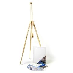 Malset Staffelei Feldstaffelei Acrylfarbe Pinselset Leinwand