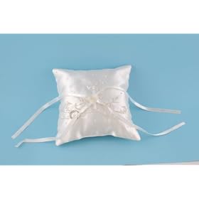 Ivory embellished ring cushion