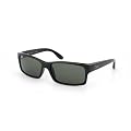 Ray-Ban Classic Rectangular Sport Sunglasses Matte Black Crystal Green