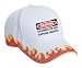 WARNING COLOMBUS DID NOT DISCOVER AMERICA Adult White Hat with Red Flames FIRE