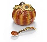 Large 122oz Autumn Pumpkin Soup stew Tureen with Ladle Great Thanksgiving Kitchen Decor