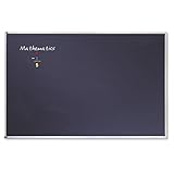 Quartet Products - Quartet - Porcelain Black Chalkboard w/Aluminum Frame, 54 x 78, Silver - Sold As 1 Each - Ultra-durable porcelain surface. - Magnetic backing. - Contemporary, anodized aluminum frame. - Full-length chalk rail. - Easy to install.