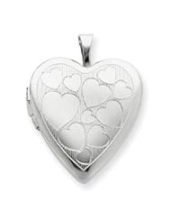 Silver 20mm Floating Hearts Heart Locket