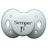 Lots to Say Baby Pacifier-Semper Fi-White-Made in... by 